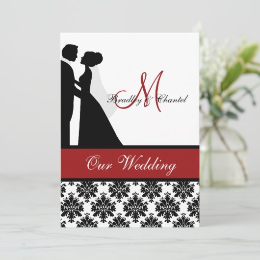 Uitnodiging voor rode weddenschappen (Staand voorkant)