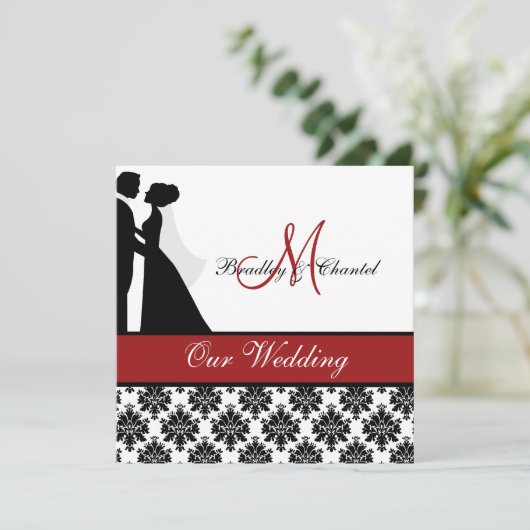 Uitnodiging voor rode weddenschappen (Staand voorkant)