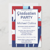 Uitnodiging voor Rode White en Blauwe Partij (Voorkant)