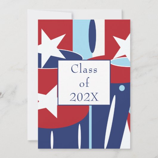 Uitnodiging voor Rode White en Blauwe Partij (Achterkant)