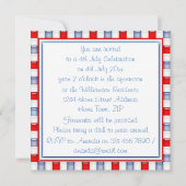 Uitnodiging voor rode, witte en blauwe patriottisc (Voorkant)