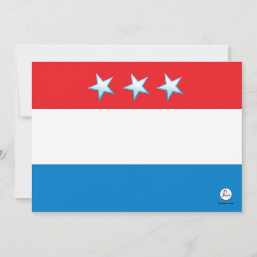 Uitnodiging voor Rode, Witte en Blauwe Verkiezings (Achterkant)