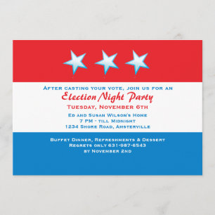 Uitnodiging voor Rode, Witte en Blauwe Verkiezings