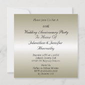 Uitnodiging voor rode zwarte huwelijksjubileum (Achterkant)