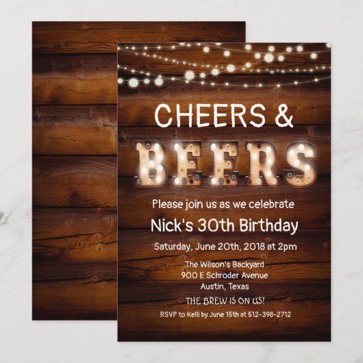 Uitnodiging voor roestbonen (Voorkant / Achterkant)