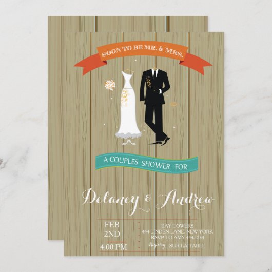 Uitnodiging voor roestkoppels (Voorkant / Achterkant)