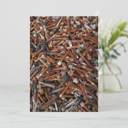 Uitnodiging voor roestschroeven (Staand voorkant)