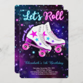 Uitnodiging voor rol-schaatsen (Voorkant / Achterkant)