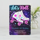 Uitnodiging voor rol-schaatsen (Staand voorkant)