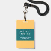 uitnodiging voor roller skate feestje jarige jonge badge (Achterkant met lanyard)