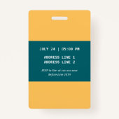 uitnodiging voor roller skate jongensverjaardagsfe badge (Achterkant)