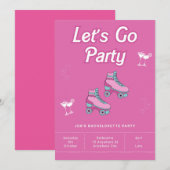 Uitnodiging voor Roller Skates Roller Disco (Voorkant / Achterkant)