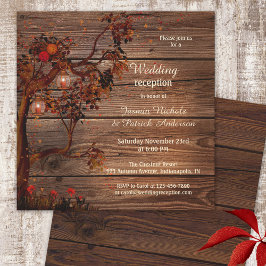 Uitnodiging voor romantische herfst bruiloftsrecep