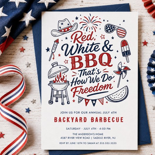 Uitnodiging voor Rood Wit & BBQ-feest