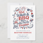 Uitnodiging voor Rood Wit & BBQ-feest (Voorkant)