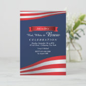 Uitnodiging voor rood, wit en brouwsel (Staand voorkant)