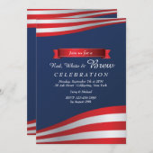 Uitnodiging voor rood, wit en brouwsel (Voorkant / Achterkant)