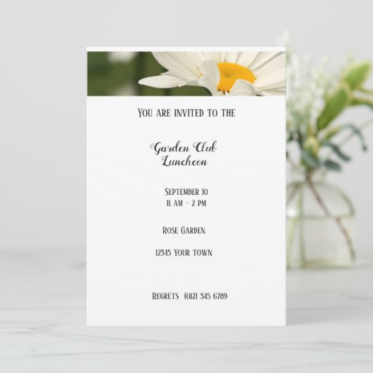 Uitnodiging voor Roos van Garden Luncheon (Staand voorkant)