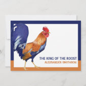 Uitnodiging voor Rooster Border Party (Achterkant)