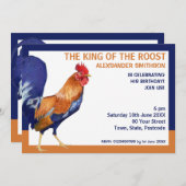 Uitnodiging voor Rooster Border Party (Voorkant / Achterkant)