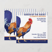 Uitnodiging voor Rooster Stripes (Voorkant / Achterkant)