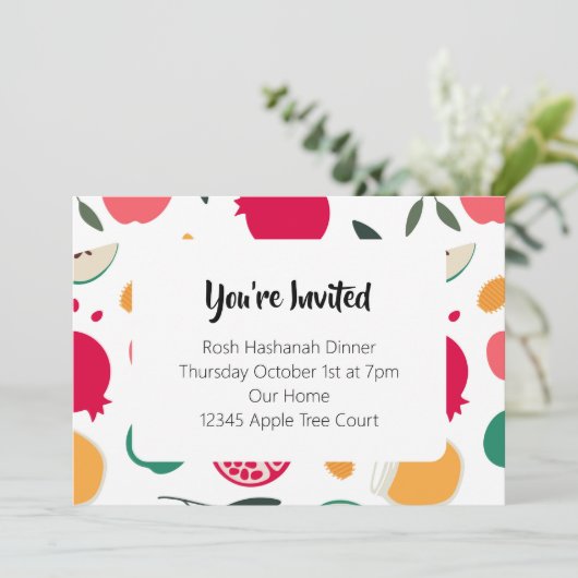 Uitnodiging voor Rosj Hasjana (Staand voorkant)