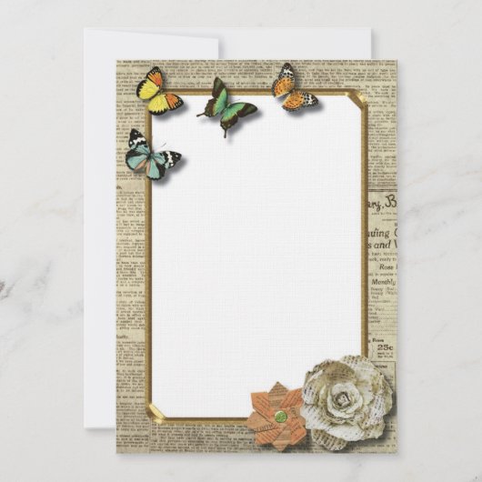 Uitnodiging voor Rotische Butterflies (Voorkant)