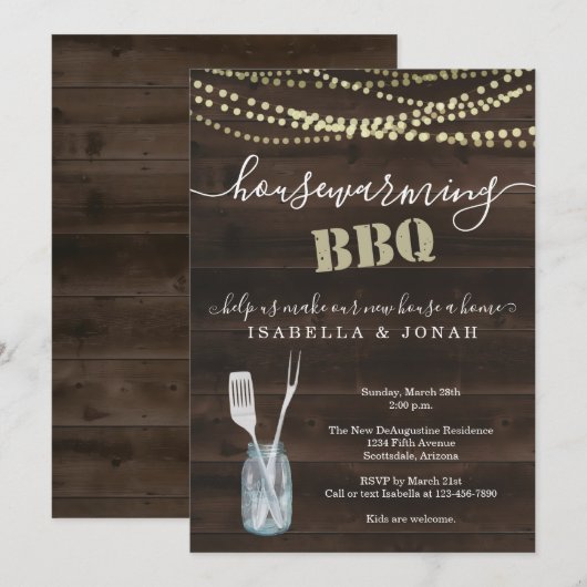 Uitnodiging voor Rotische Housewarming BBQ (Voorkant / Achterkant)