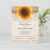 Uitnodiging voor Rotische zonnebloem - wijnbridal (Staand voorkant)