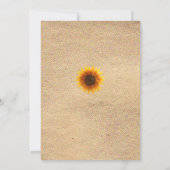 Uitnodiging voor Rotische zonnebloem - wijnbridal (Achterkant)