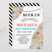 Uitnodiging voor rotsklimfeestkaart (Voorkant / Achterkant)