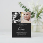 Uitnodiging voor rouwdienst met 2 foto's ter vieri (Staand voorkant)