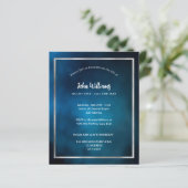 Uitnodiging voor rouwfeest in het teken van het le (Staand voorkant)