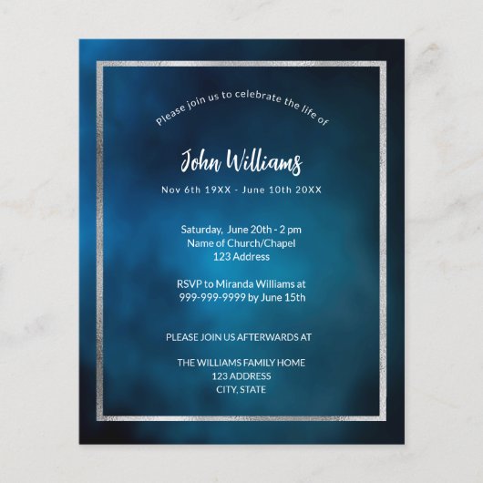 Uitnodiging voor rouwfeest in het teken van het le (Voorkant)