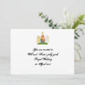 Uitnodiging voor Royal Wedding Party (Staand voorkant)