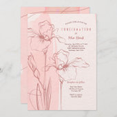 Uitnodiging voor roze bevestiging (Voorkant / Achterkant)