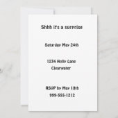 Uitnodiging voor roze Dachshund Party (Achterkant)