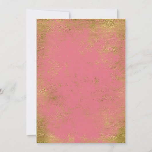 Uitnodiging voor roze goudlampjes (Achterkant)