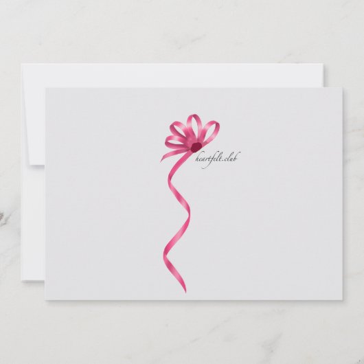 uitnodiging voor roze masker (Achterkant)