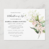 Uitnodiging voor roze rozen bloemencelificatie van (Voorkant)