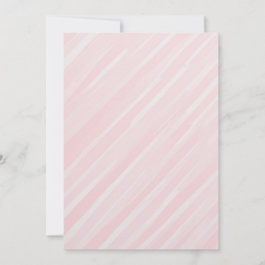 Uitnodiging voor Roze Theepartij Baby Sprinkle (Achterkant)