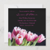 Uitnodiging voor roze tulpbuis van de Jubileum (Achterkant)