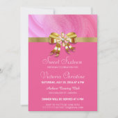 uitnodiging voor roze verjaardag (Voorkant)