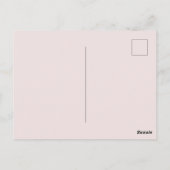 Uitnodiging voor roze verjaardagsfeestje met cute  (Achterkant)