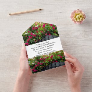 Uitnodiging voor rozen huwelijksjubileum