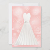 Uitnodiging voor rozen Peach Bridal Shower (Achterkant)