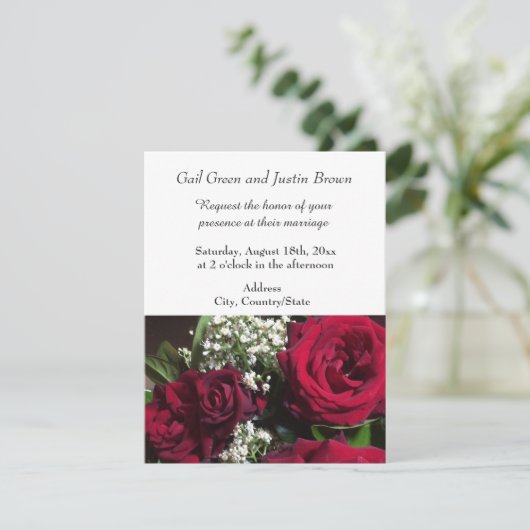 Uitnodiging voor Rozen van tuinbouw (Staand voorkant)