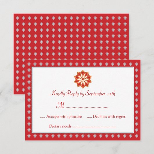  uitnodiging voor RSVP-kaarten (Voorkant / Achterkant)