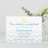 Uitnodiging voor Rubber Duckie Baby Shower (Staand voorkant)