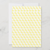 Uitnodiging voor Rubber Eendje Baby Shower (Achterkant)